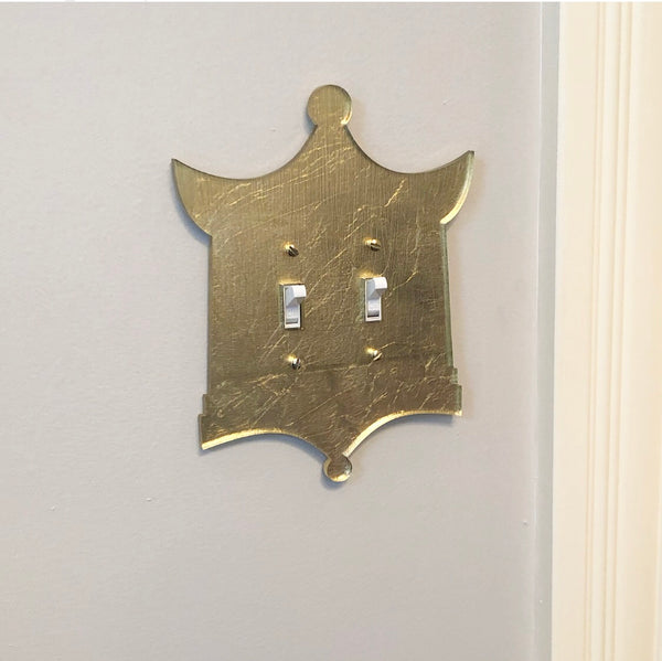 Double Gold Pagoda Switch Plate Cover
