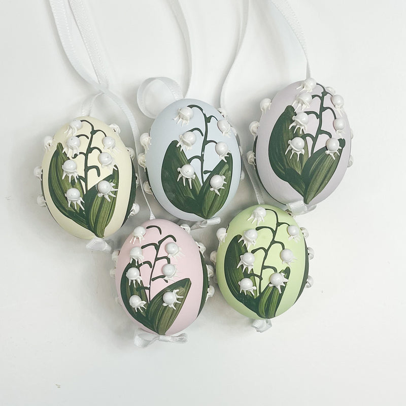 Hand Painted Easter Eggs - Lily of the Valley