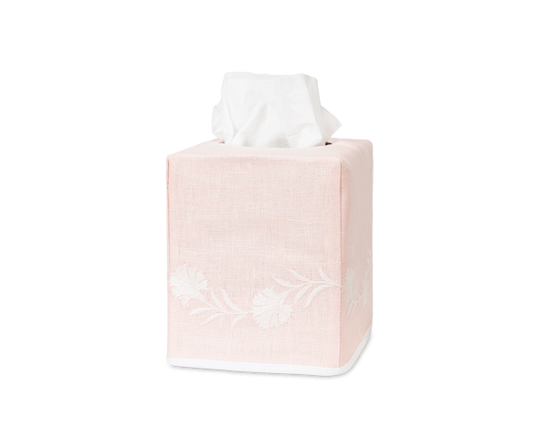 Daphne Tissue Box Cover Pink and White