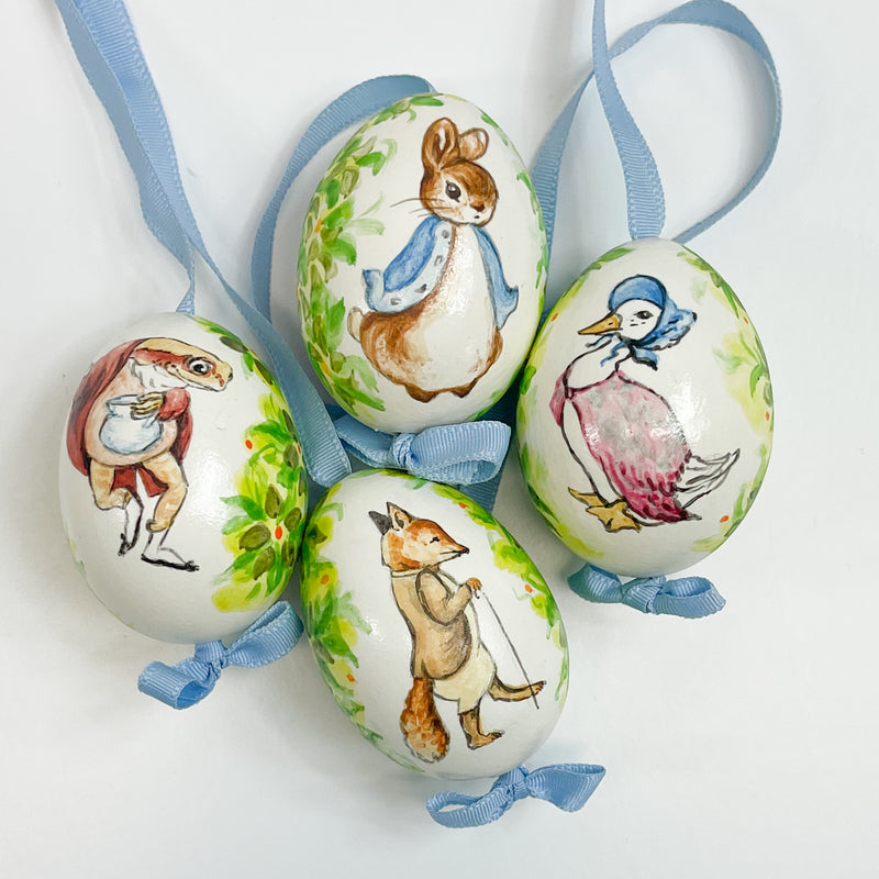 Hand Painted Easter Eggs - Peter Rabbit