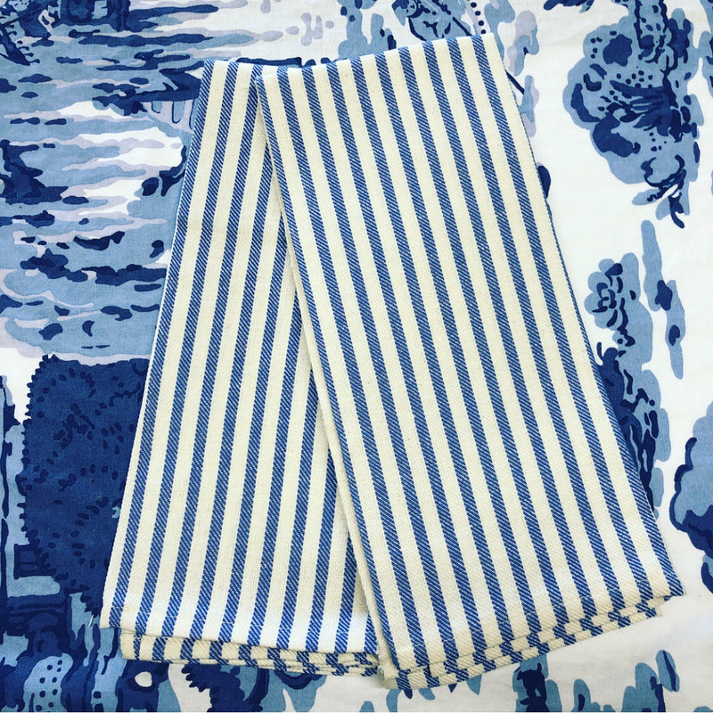 French Blue Stripe Kitchen Towel