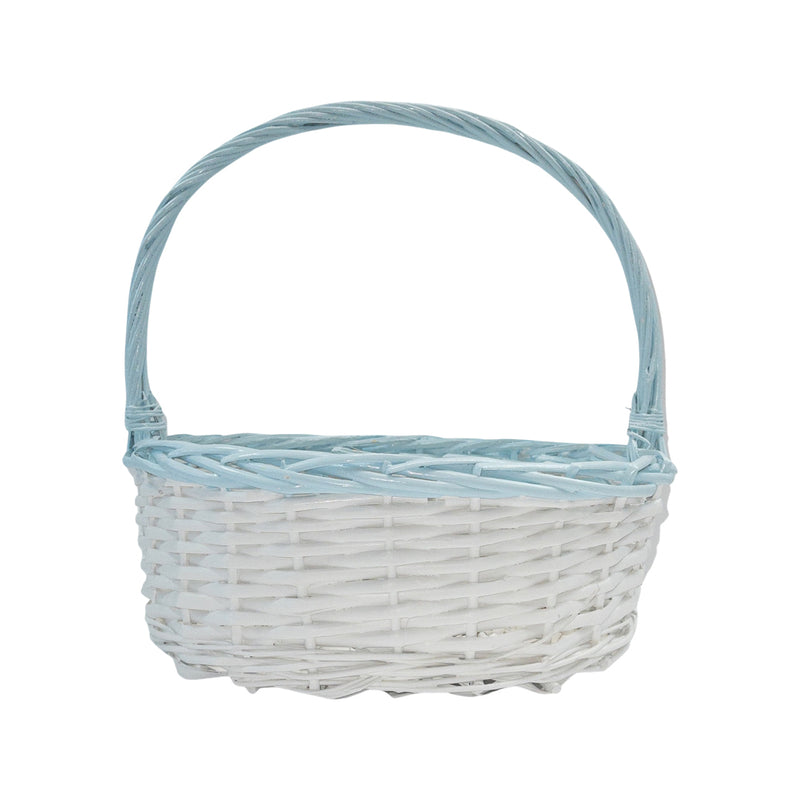 White with Blue Basket