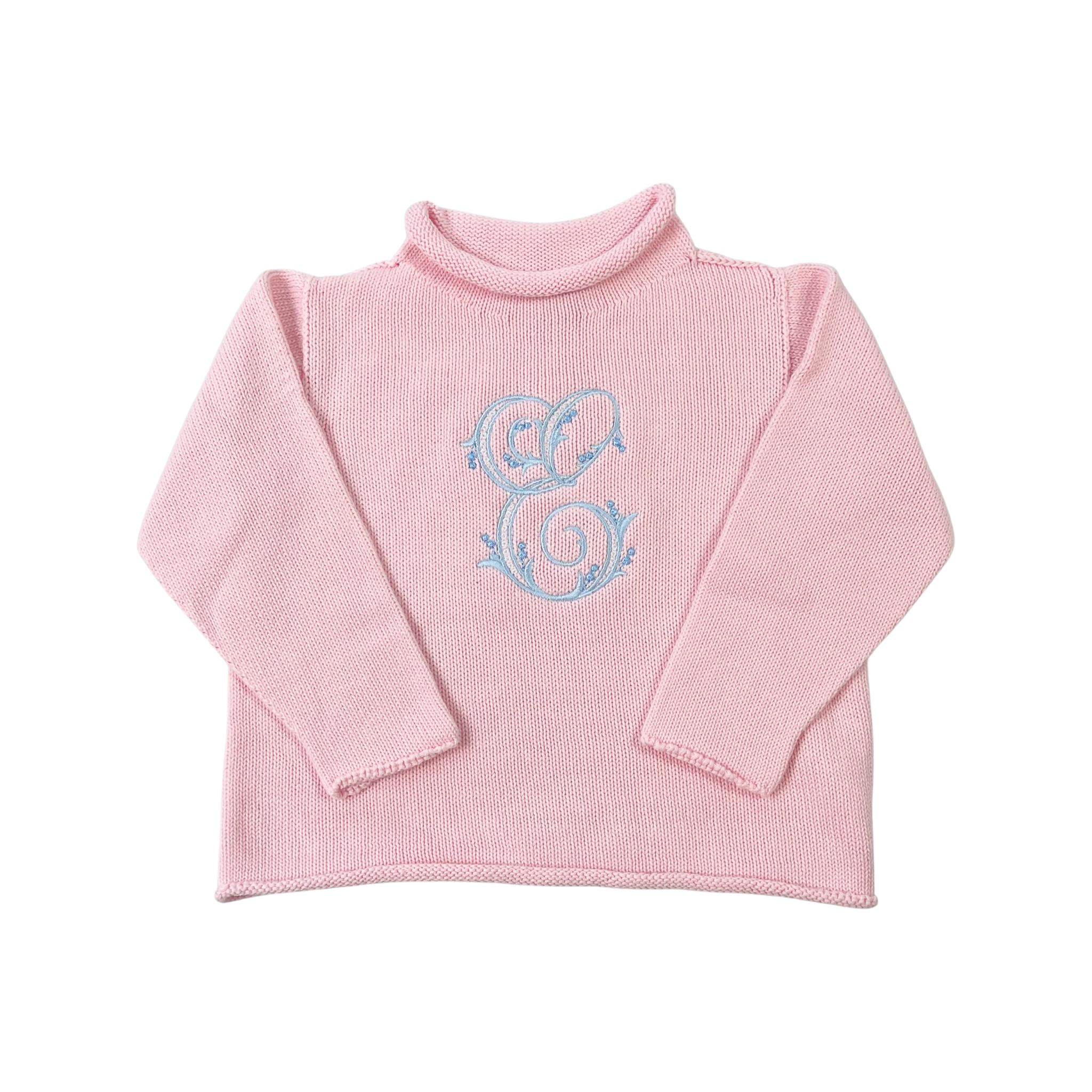 Pink Roll Neck Sweater