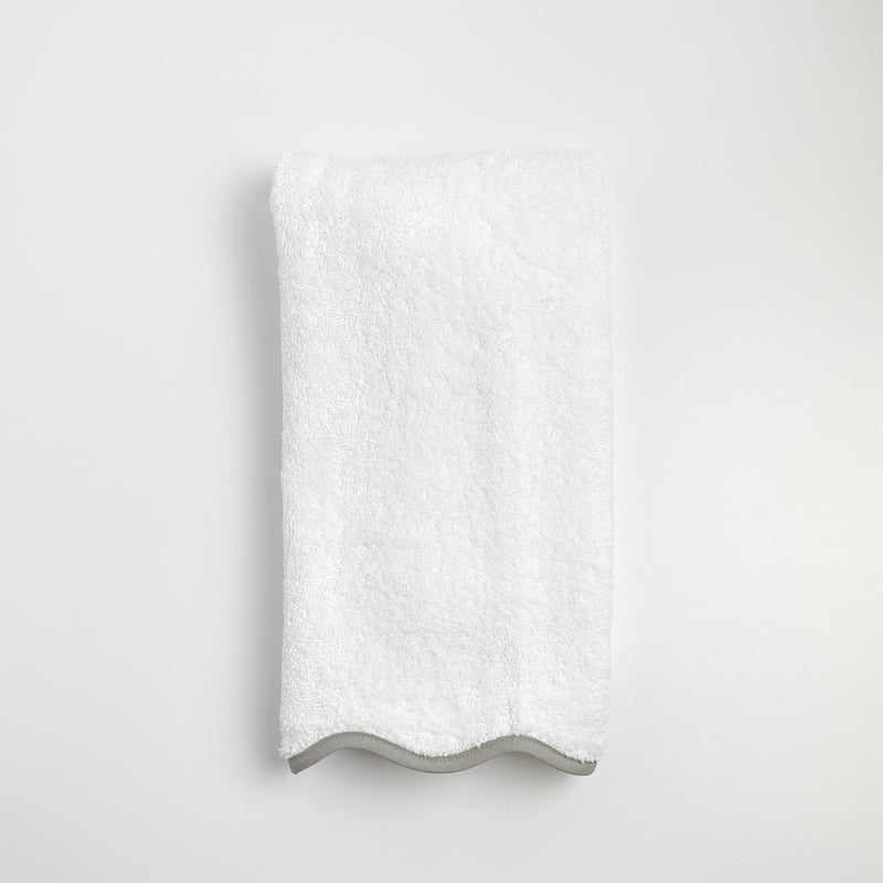 Pewter Scalloped Guest Towel