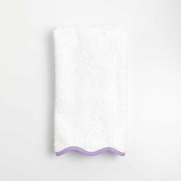 Violet Scalloped Guest Towel