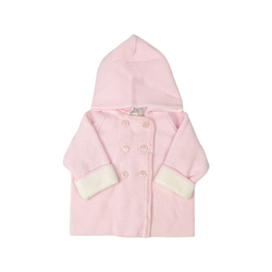 Pink Cotton Seedstitch Double Breasted Jacket