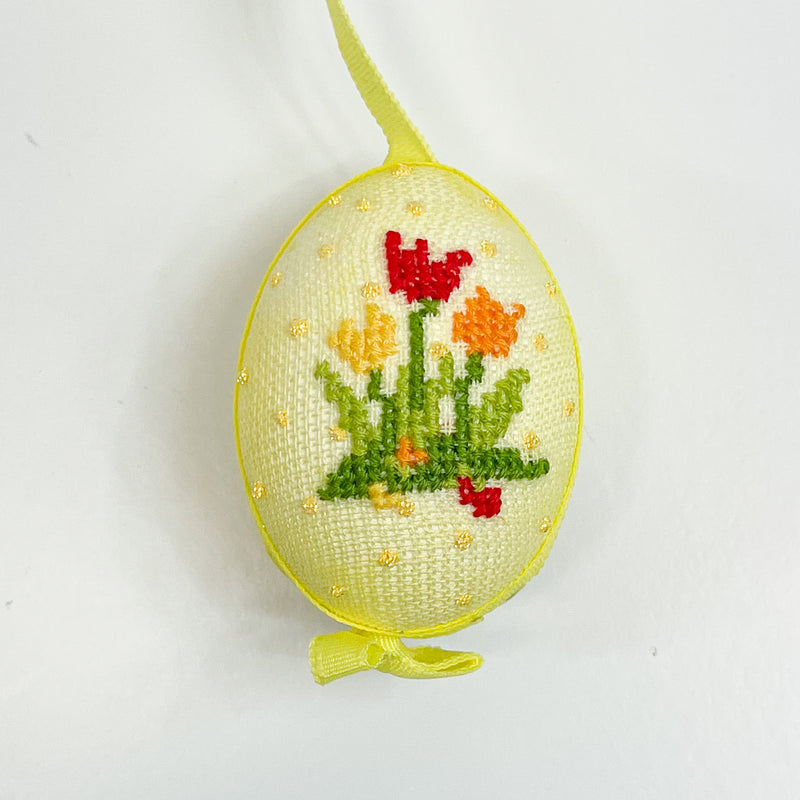 Hand Painted Easter Eggs - Needlepoint Bunny