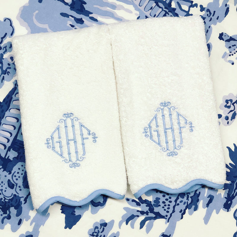 Lucerne Scalloped Bath Towels