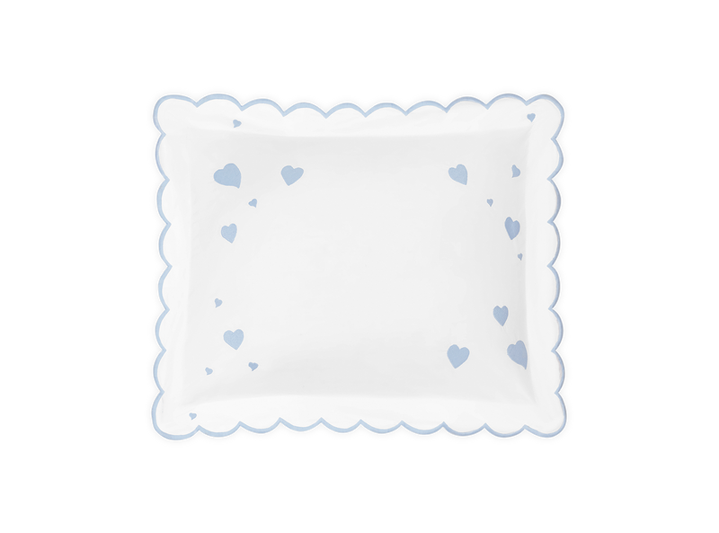 Hearts Mini Pillow - Baby Blue