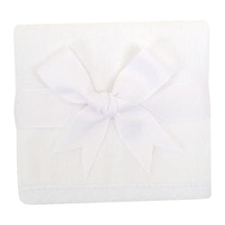 White Seersucker Trim Burp Pad